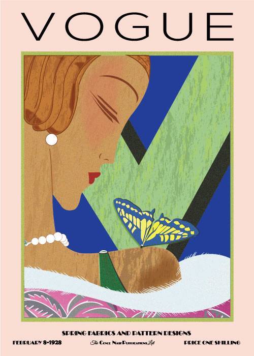 Vogue Butterfly – Vintage/Retro plakater
