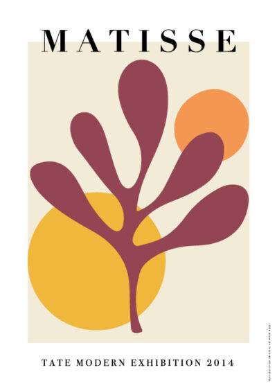 Henri Matisse kunstplakat "The Leaves No. 5" fra Postershop.dk