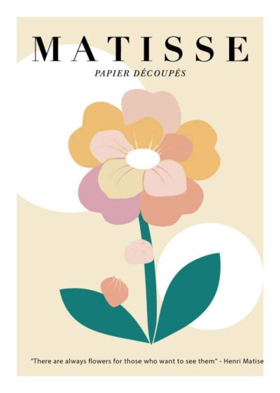 Henri Matisse kunstplakat "Flower" - levende farver og dynamisk komposition