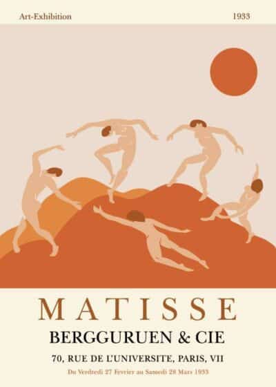 Henri Matisse kunstplakat "The Dance Exhibition" fra Postershop.dk