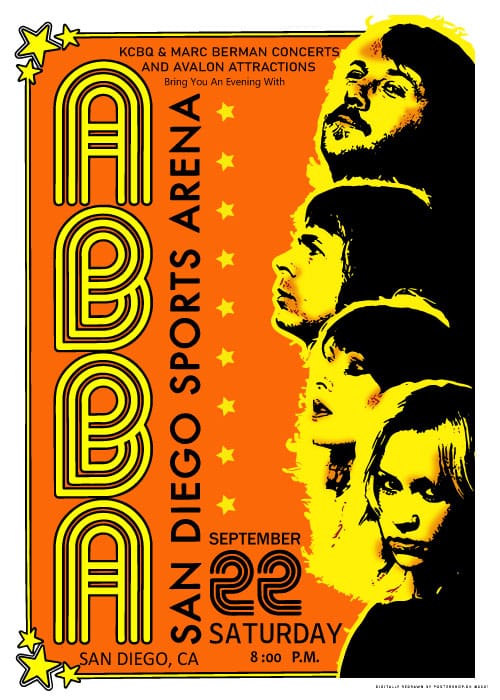 ABBA SAN DIEGO CONCERT Køb plakater og posters online